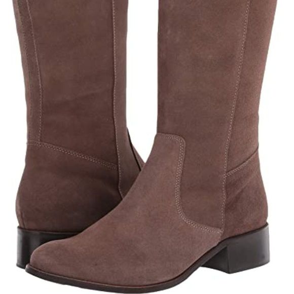 (1542) Driver Club Women's Taupe Suede Leather High Top Riding Boot Knee Size 10 - Picture 3 of 10